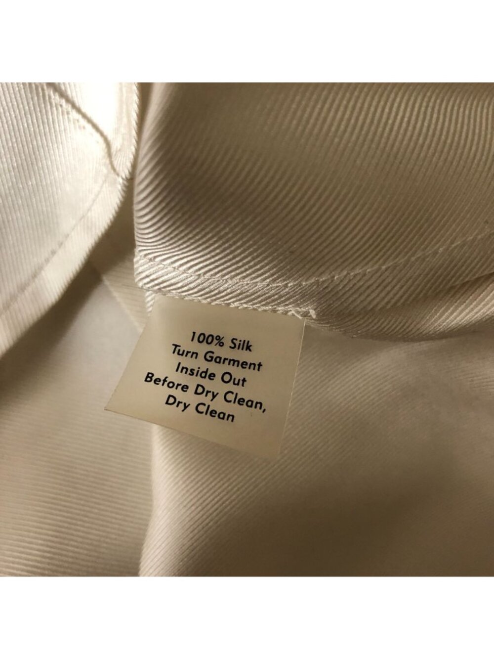 Ann Taylor Womens Silk Blouse Button Down Long Sleeve Ivory 8 - Picture 5 of 5